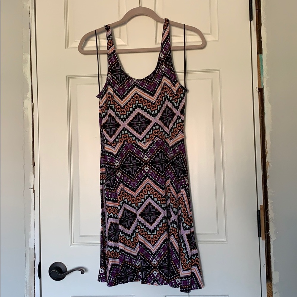 Express Aztec Print Skater Dress